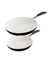 Ceramic Frying Pan Set 2 Pack - Black