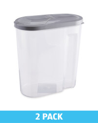 Cereal Containers 2Pk - Silver