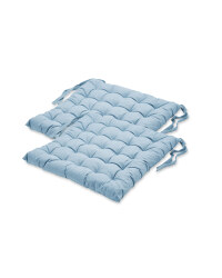 Chambray Seat Pads 2-Pack - Blue