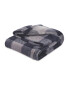 Charcoal/Navy Check Soft Pet Blanket