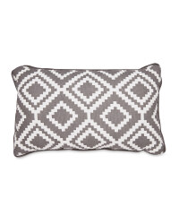 Charcoal Diamond Rectangular Cushion