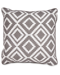Charcoal Diamond Square Cushion