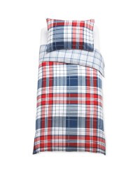 Check Cotton Single Duvet Set