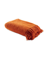 Chenille Throw - Orange