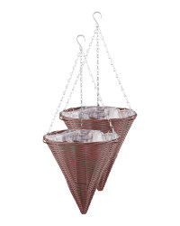 Chestnut Cone Hanging Basket 2 Pack
