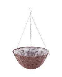 Chestnut Round Hanging Basket 14''