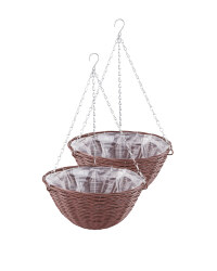 Chestnut Round Hanging Basket 2 Pack
