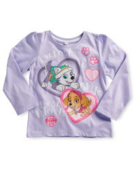 Children's Paw Patrol Sleeved Top - Lilac
