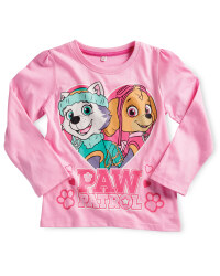Children's Paw Patrol Sleeved Top - Pink