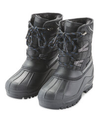 Crane Children's Snow Boots - Black/Blue