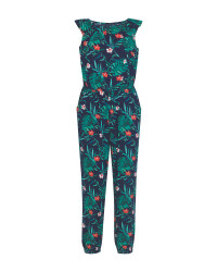 Children's Blue Flower Jumpsuit