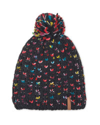 Crane Blue/Red Pompom Hat