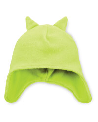 Children's Ear Flap Beanie - Lime Punch