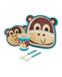 Children's Monkey Bamboo Dinner Set