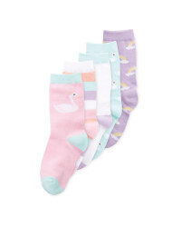 Children's Rainbow/Duck Socks 5 Pack