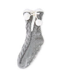 Children's Slipper Socks - Grey