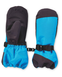 Children's Snowboard Mittens - Blue/Grey