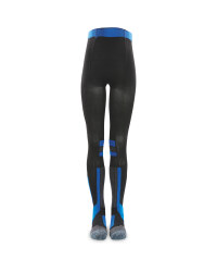 Children's Technical Ski Tights - Black/Blue