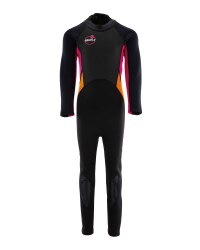 Childrens Full Wetsuit Black/Cerise