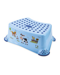 Childrens Blue Farm Step Stool