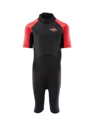 Childrens Shorty Wetsuit Black/Red