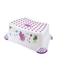 Childrens White Hippo Step Stool