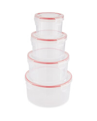 Round Clip Lid Storage - Red