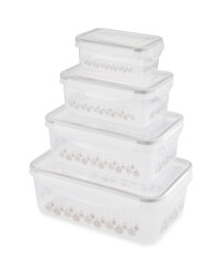 Clip Lid Storage Rectangle Snowflake
