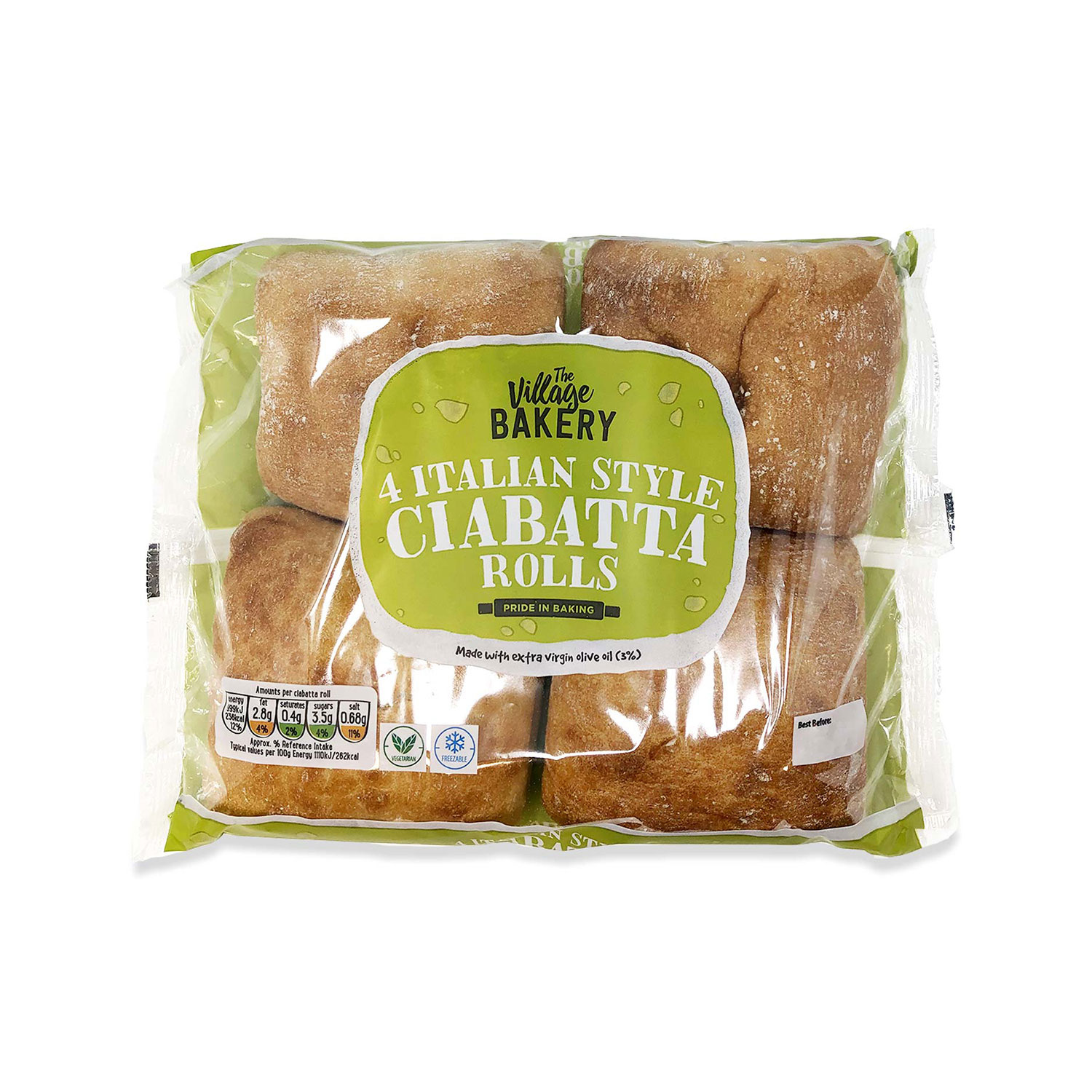 4 Italian Style Ciabatta Rolls Aldi Uk