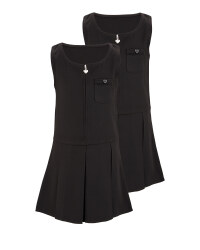 Lily & Dan Classic Pinafore 2 Pack - Black