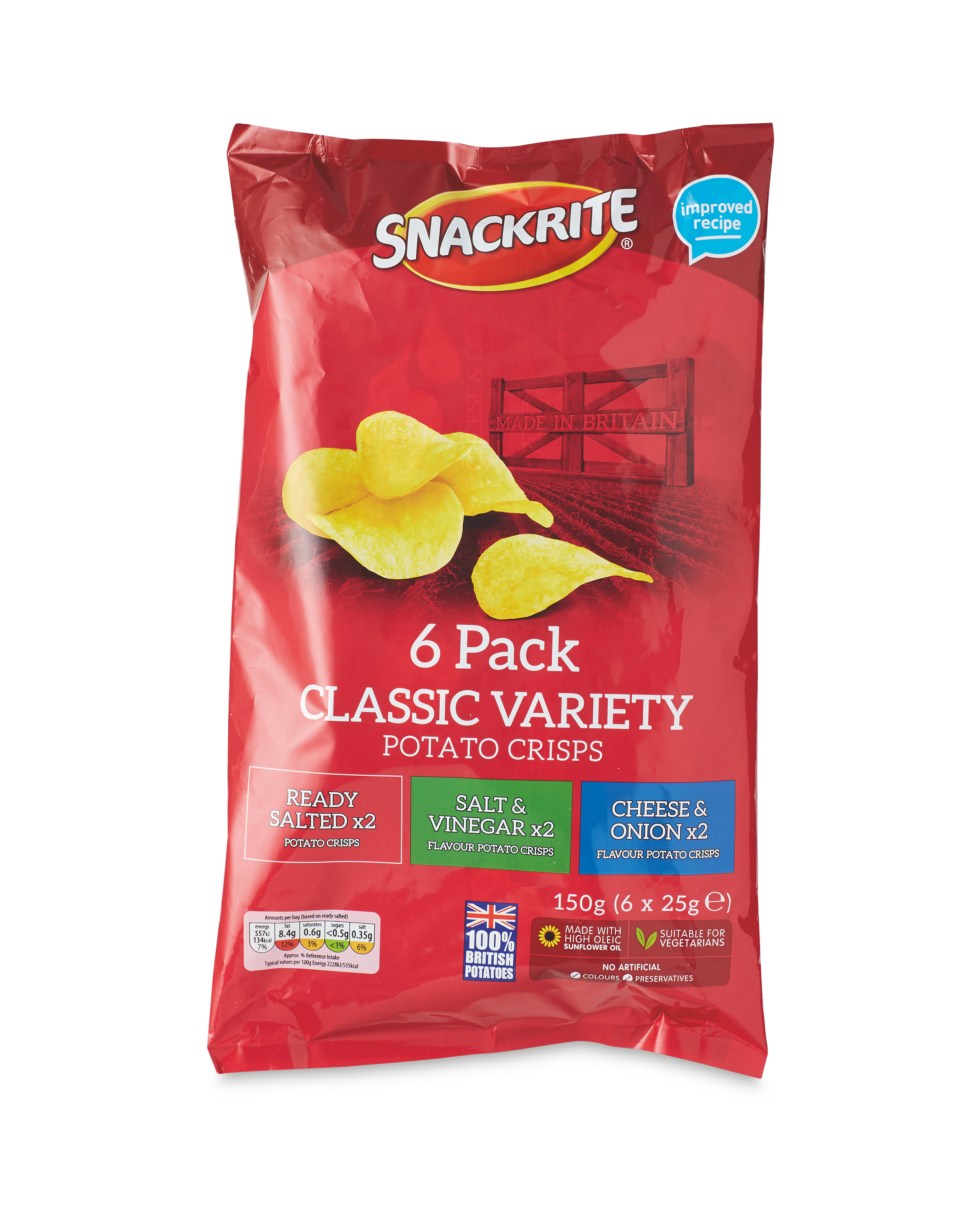 Salt & Vinegar Flavour Potato Crisps