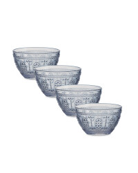 Embossed Clear Desert Bowls 4 Pack