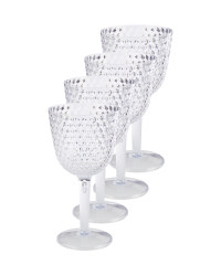 Clear Picnic Wine Glasses 4 Pack