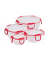 Red Clip 'N' Close Round Food Box