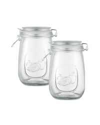Clip Lid Preserving Jars 2 - Pack