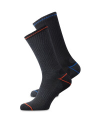 Cobalt, Orange & Grey Socks 2 Pack