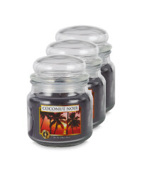 Coconut Noir Jar Candle 3 Pack