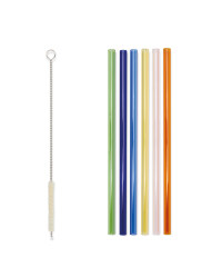 Colour Straight Glass Reusable Straw