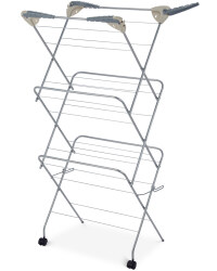 Concertina Airer with Wheels - Grey