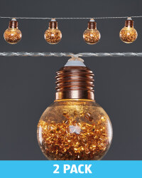 Copper Bauble Garland Lights 2 Pack
