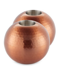 Copper Tea Light Holders 2-Pack