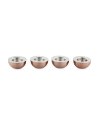Copper Tea Light Holders 4-Pack