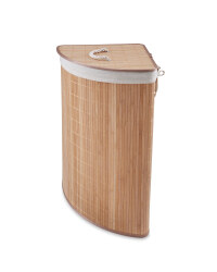 Corner Bamboo Laundry Hamper - Light