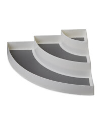 Corner Shelf Organiser - White/Grey