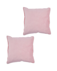 Pink Velvet Cushions 2 Pack