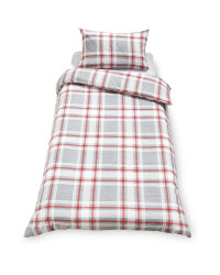 Cotton Check Single Duvet Set