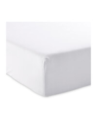 Cotton King Size Fitted Sheet - White