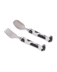 Cow Kids' Spoon And Fork Set