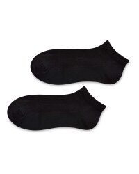 Crane Black Trainer Socks 2-Pack