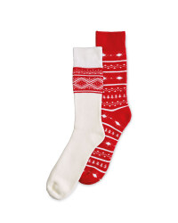 Crane Cabin Red Socks 4-7